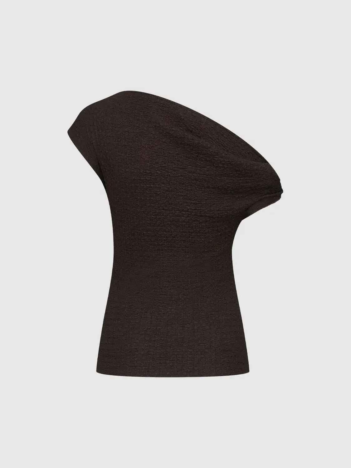 One Shoulder Skinny Fit Stretch Fabric T-Shirts