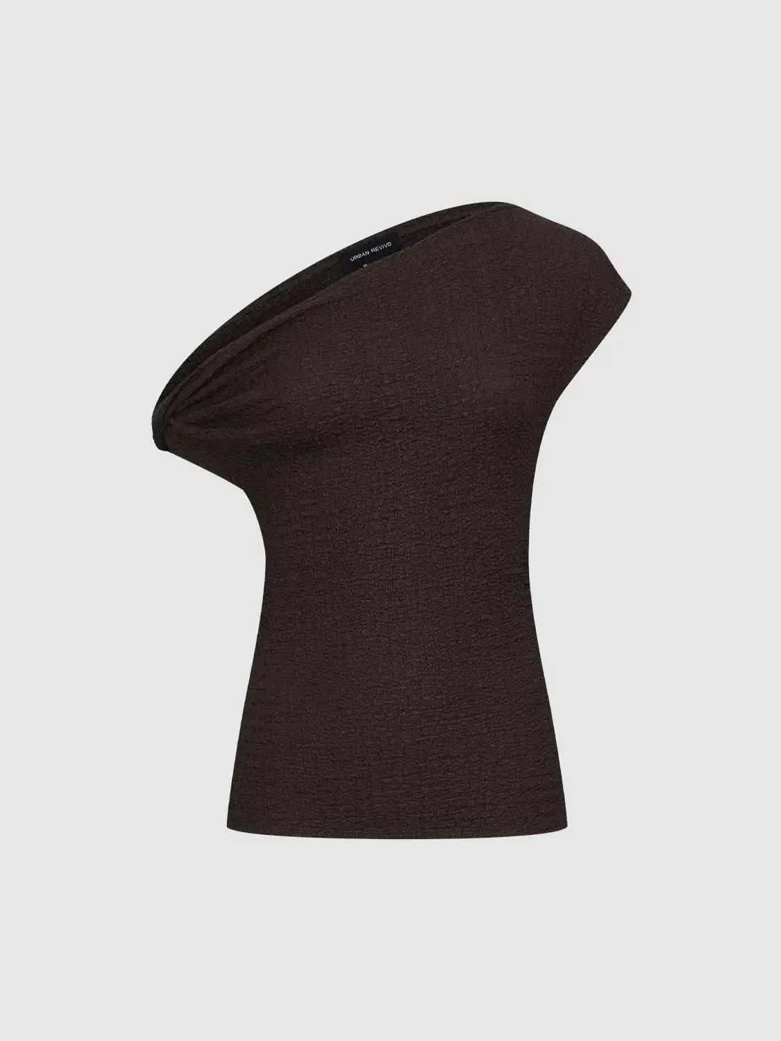 One Shoulder Skinny Fit Stretch Fabric T-Shirts