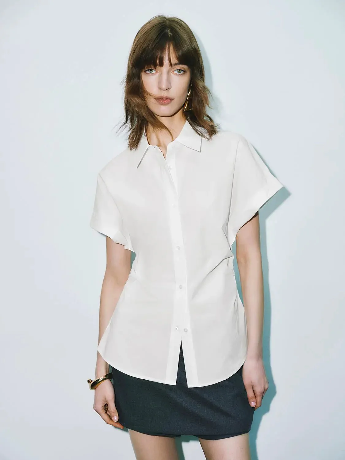 10099-cotton-tapered-waist-short-sleeve-shirts-1.webp Cotton Tapered Waist Short Sleeve Shirts