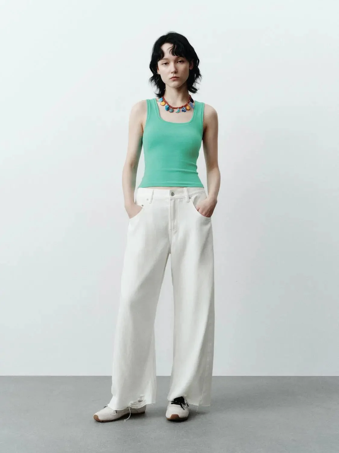 1022-mint-cotton-blend-ribbed-tank-tops-4.webp Mint Cotton Blend Ribbed Tank Tops