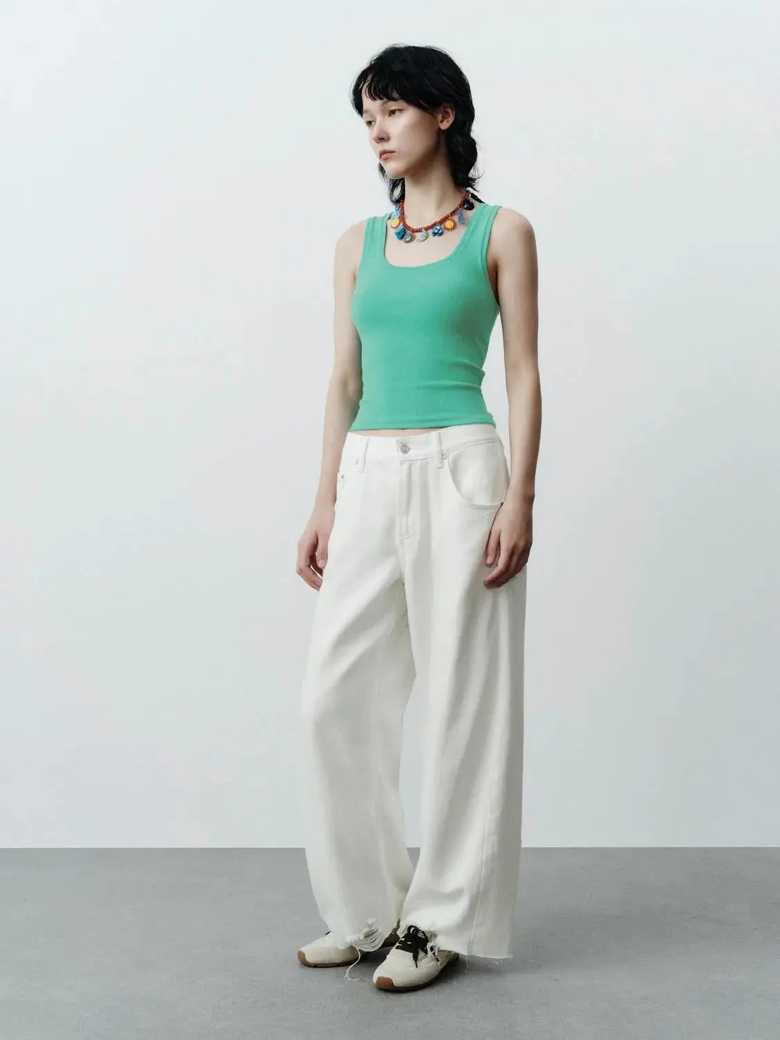 1022-mint-cotton-blend-ribbed-tank-tops-5.webp Mint Cotton Blend Ribbed Tank Tops