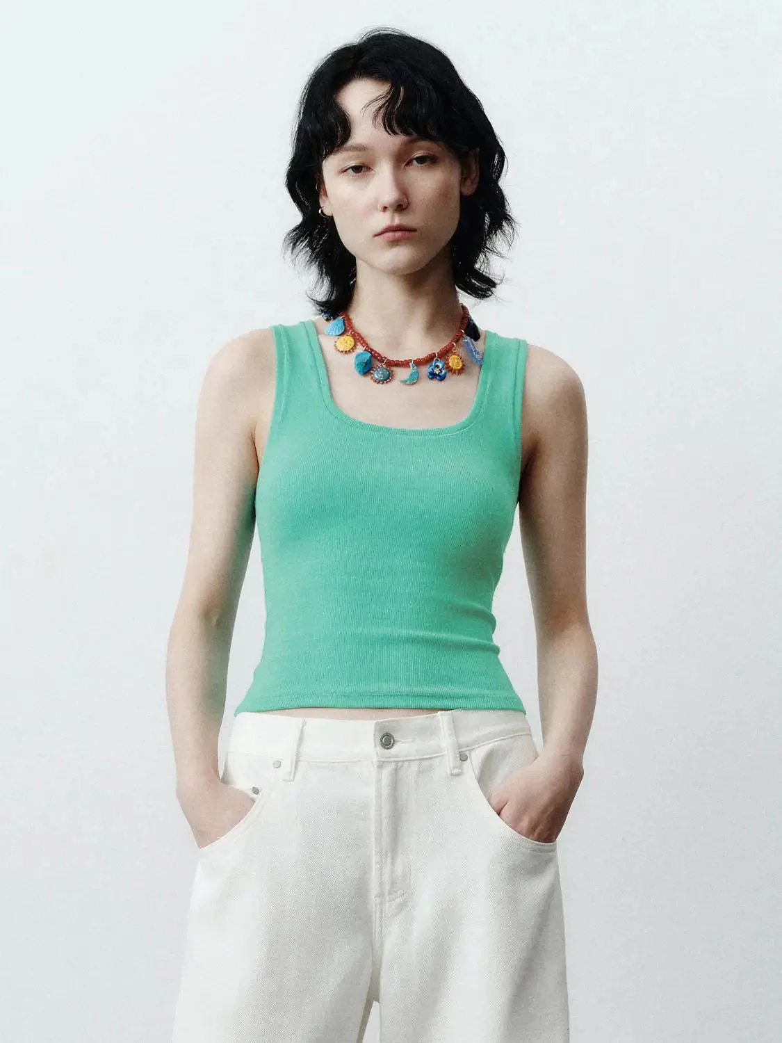 1022-mint-cotton-blend-ribbed-tank-tops-57.webp Mint Cotton Blend Ribbed Tank Tops