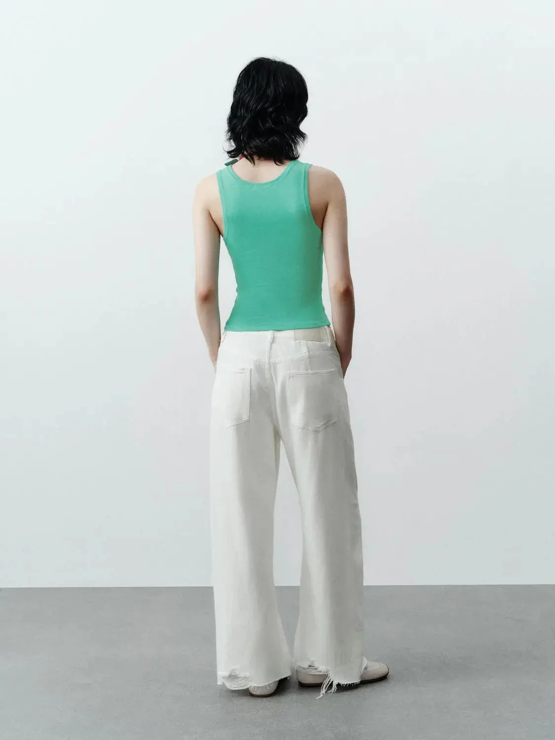 1022-mint-cotton-blend-ribbed-tank-tops-6.webp Mint Cotton Blend Ribbed Tank Tops