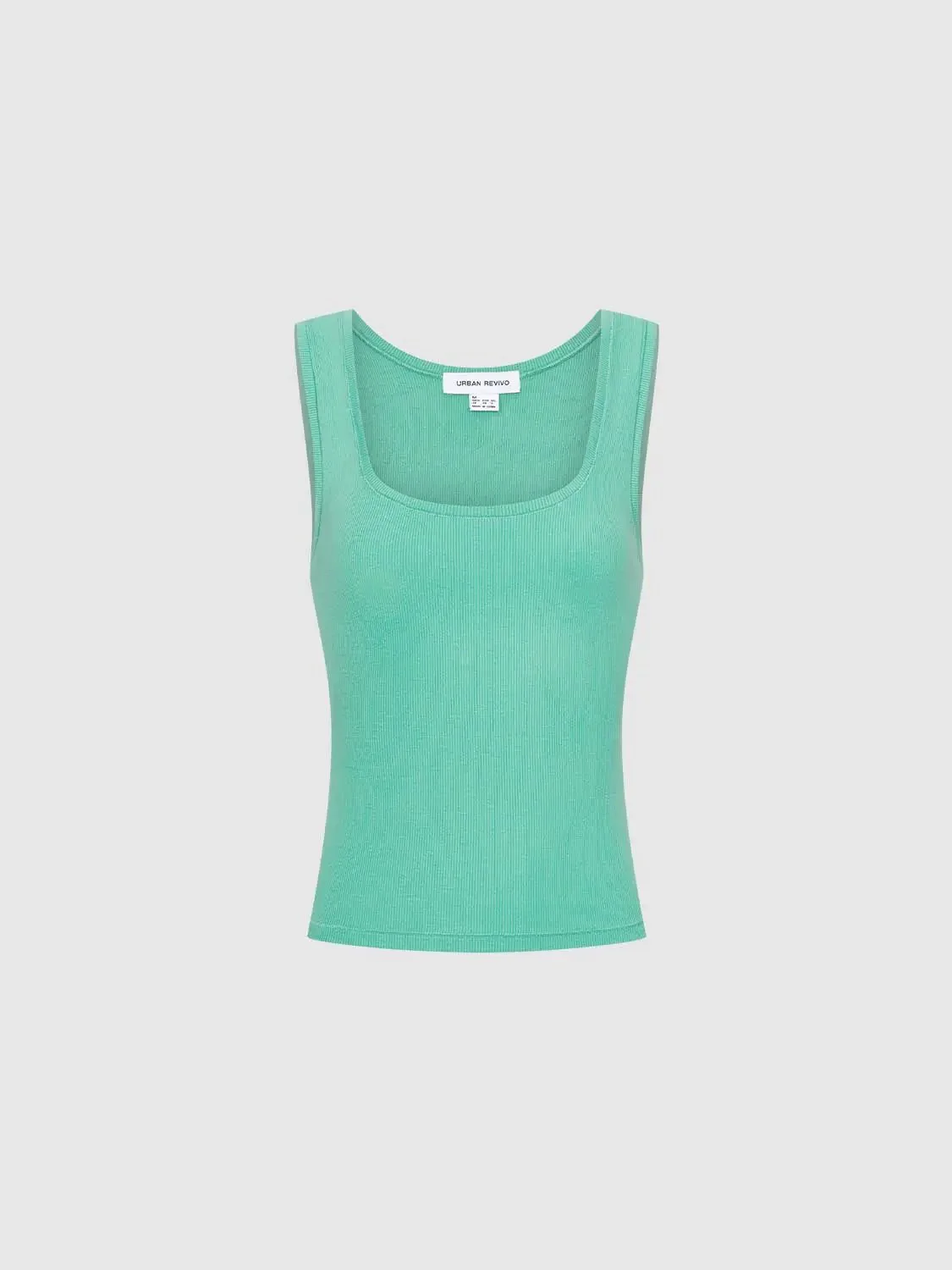 1022-mint-cotton-blend-ribbed-tank-tops-7.webp Mint Cotton Blend Ribbed Tank Tops