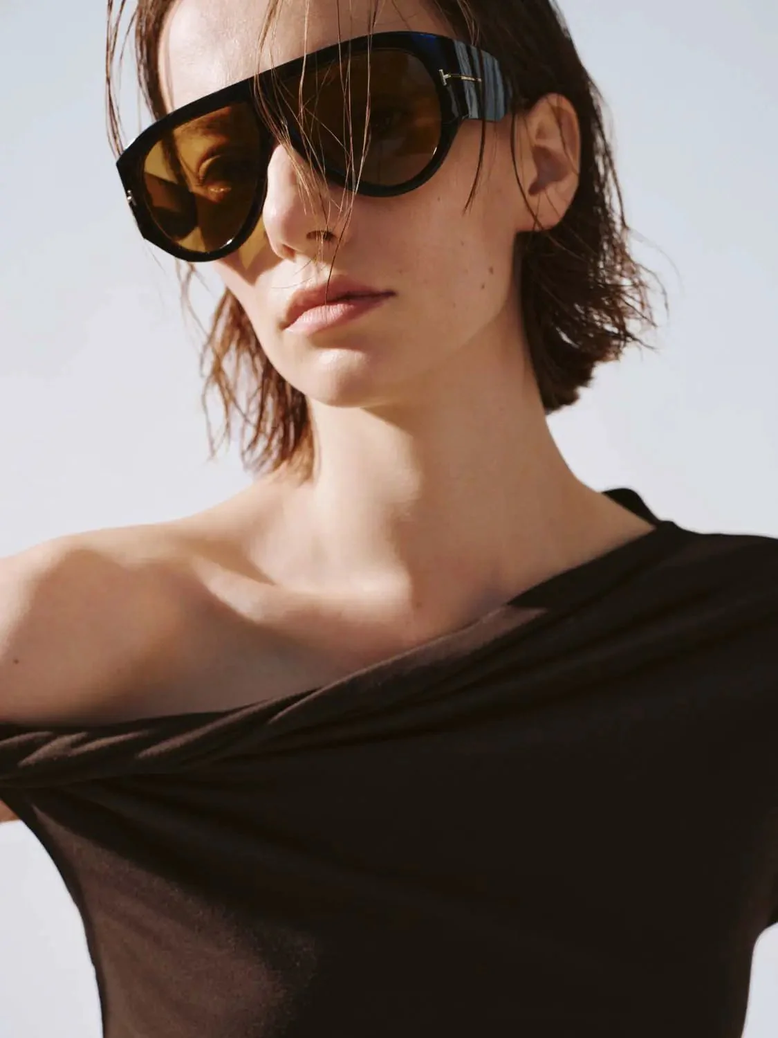 10304-brown-one-shoulder-ruched-stretch-modal-blend-top-3.webp Brown One Shoulder Ruched Stretch Modal Blend Top