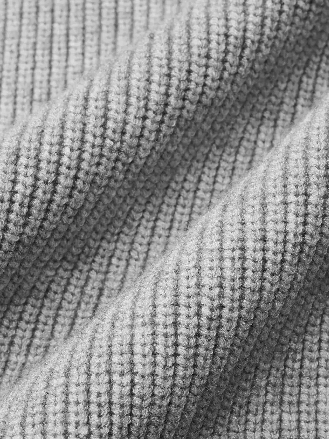 Light Gray Hooded Zip Up Knitted Cardigans