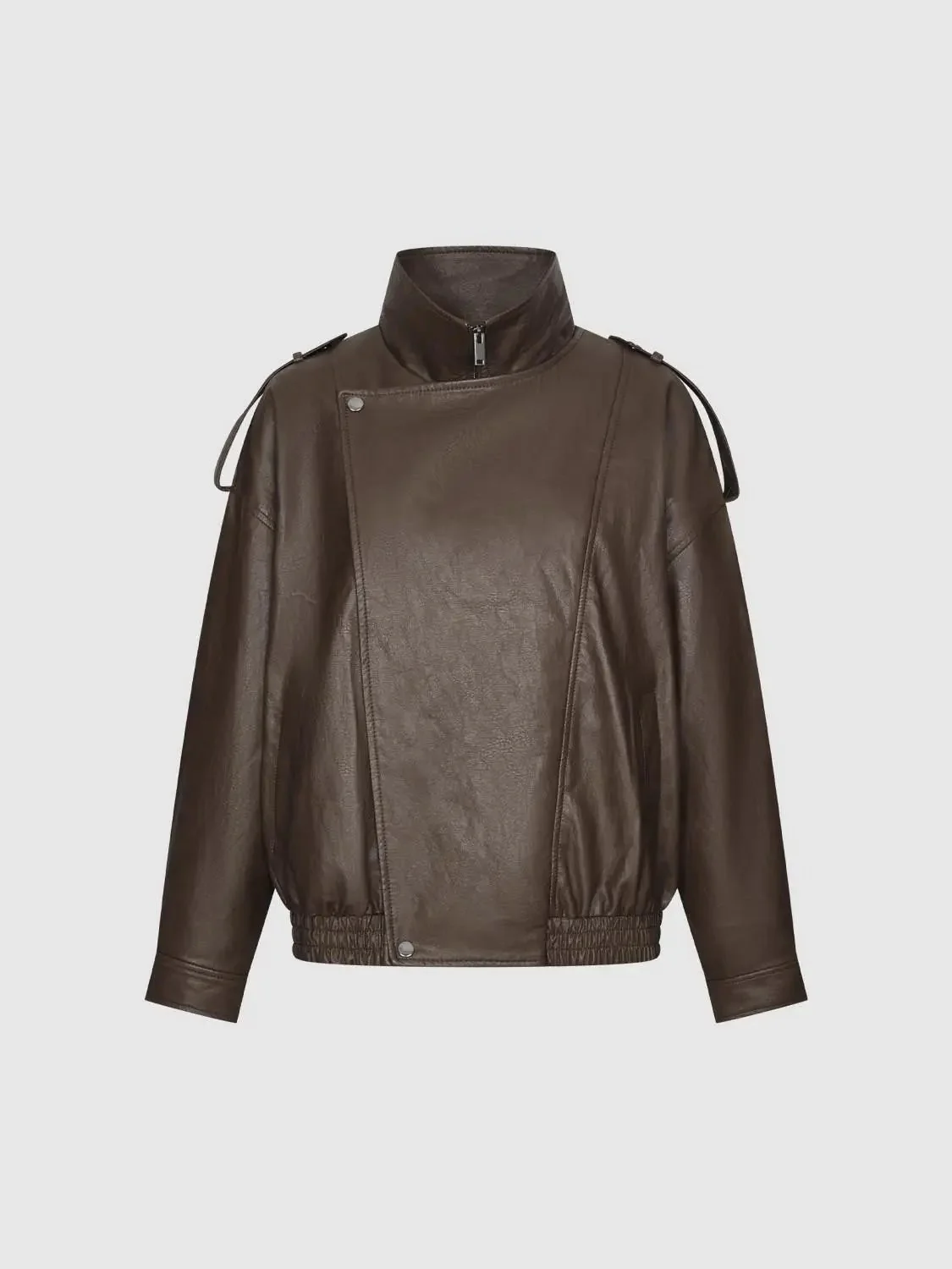 10376-tie-asymmetric-faux-leather-bomber-jackets-7.webp Tie Asymmetric Faux Leather Bomber Jackets