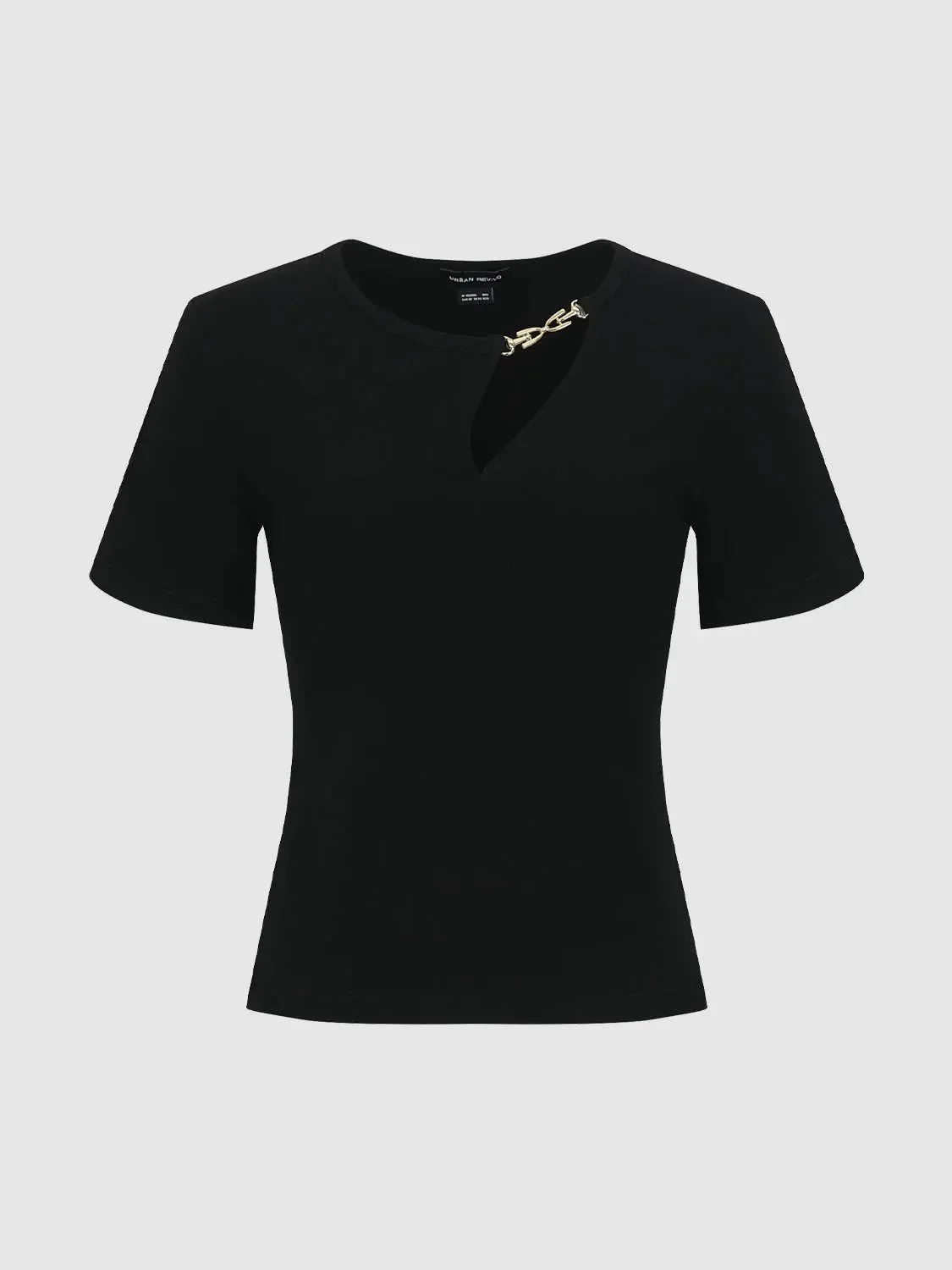 10416-slim-fit-short-sleeve-keyhole-cutout-cotton-top-7.webp Slim Fit Short Sleeve Keyhole Cutout Cotton Top