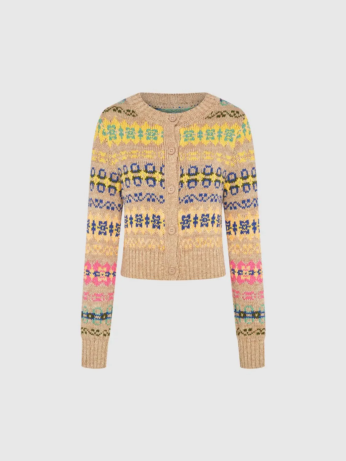10476-cotton-knitted-multicolor-fair-isle-cardigan-1.webp Cotton Knitted Multicolor Fair Isle Cardigan