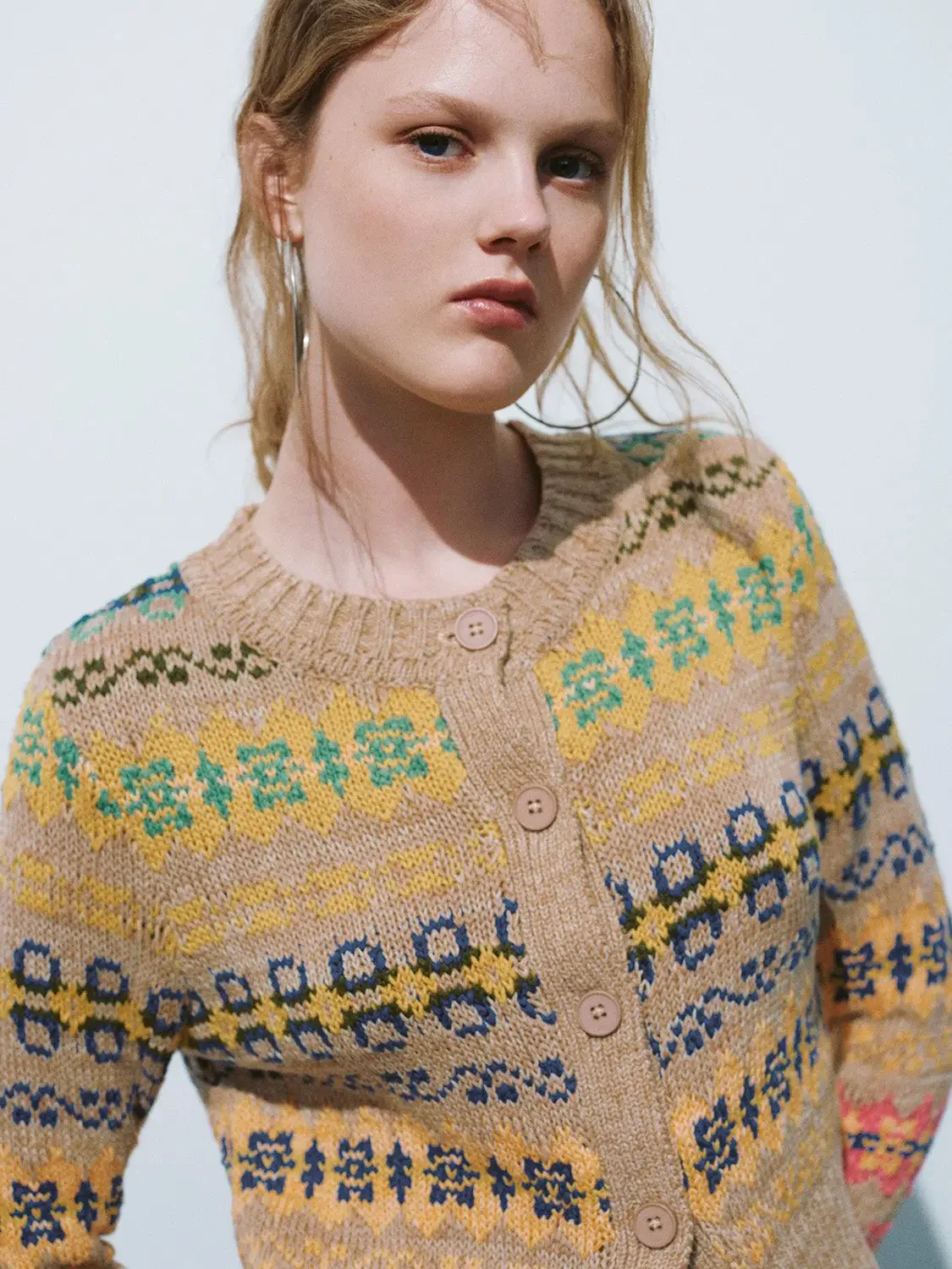 10476-cotton-knitted-multicolor-fair-isle-cardigan-6.webp Cotton Knitted Multicolor Fair Isle Cardigan