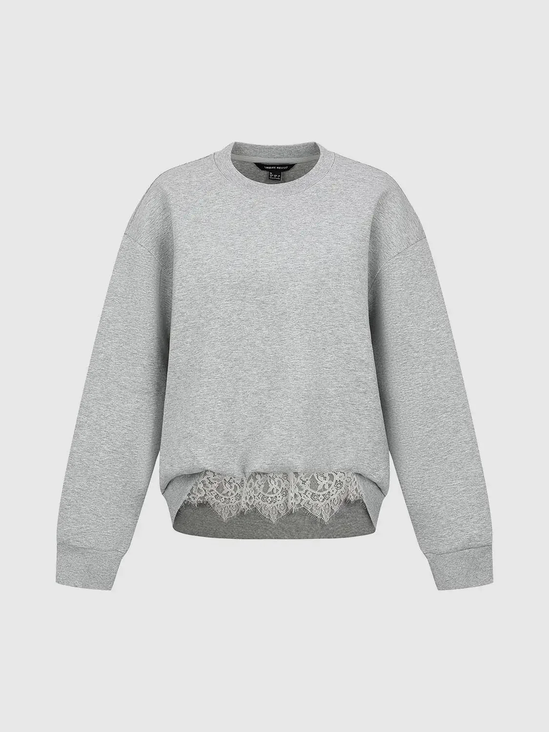 10495-cotton-blend-lace-trim-sweatshirt-1.webp Cotton Blend Lace Trim Sweatshirt