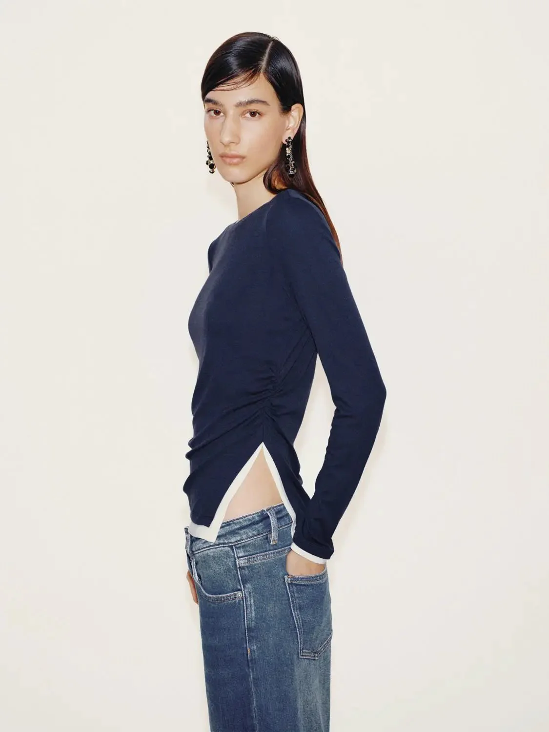 10803-cinched-waist-2-in-1-long-sleeve-t-shirts-2.webp Cinched Waist 2 In 1 Long Sleeve T Shirts