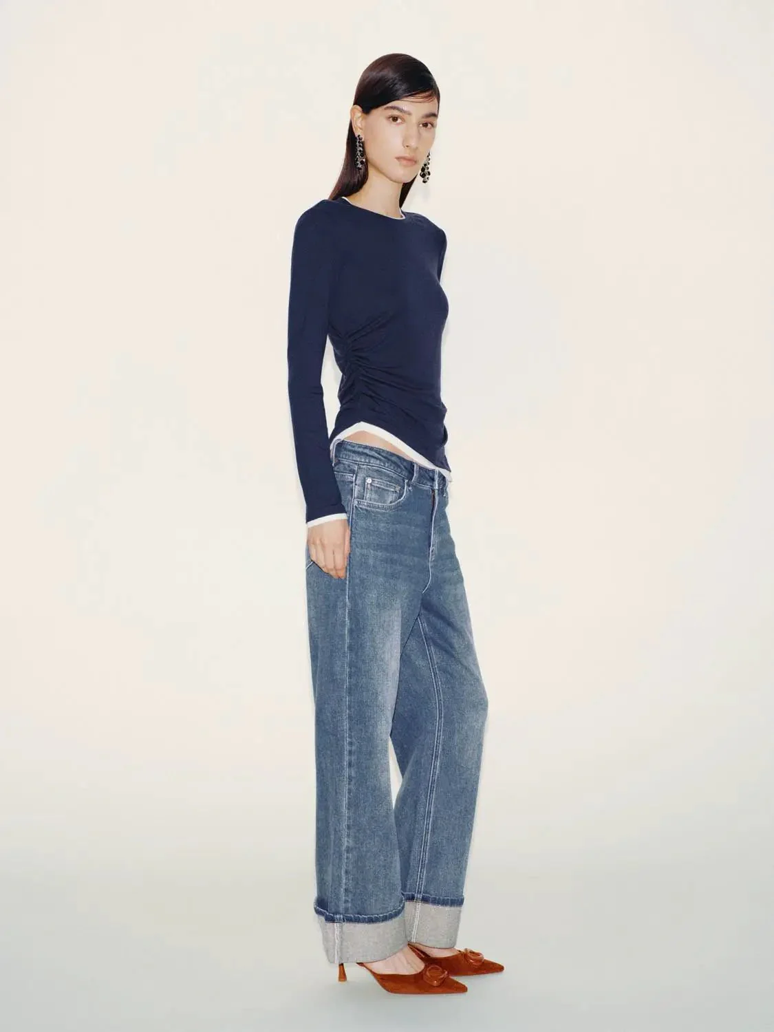 10803-cinched-waist-2-in-1-long-sleeve-t-shirts-4.webp Cinched Waist 2 In 1 Long Sleeve T Shirts