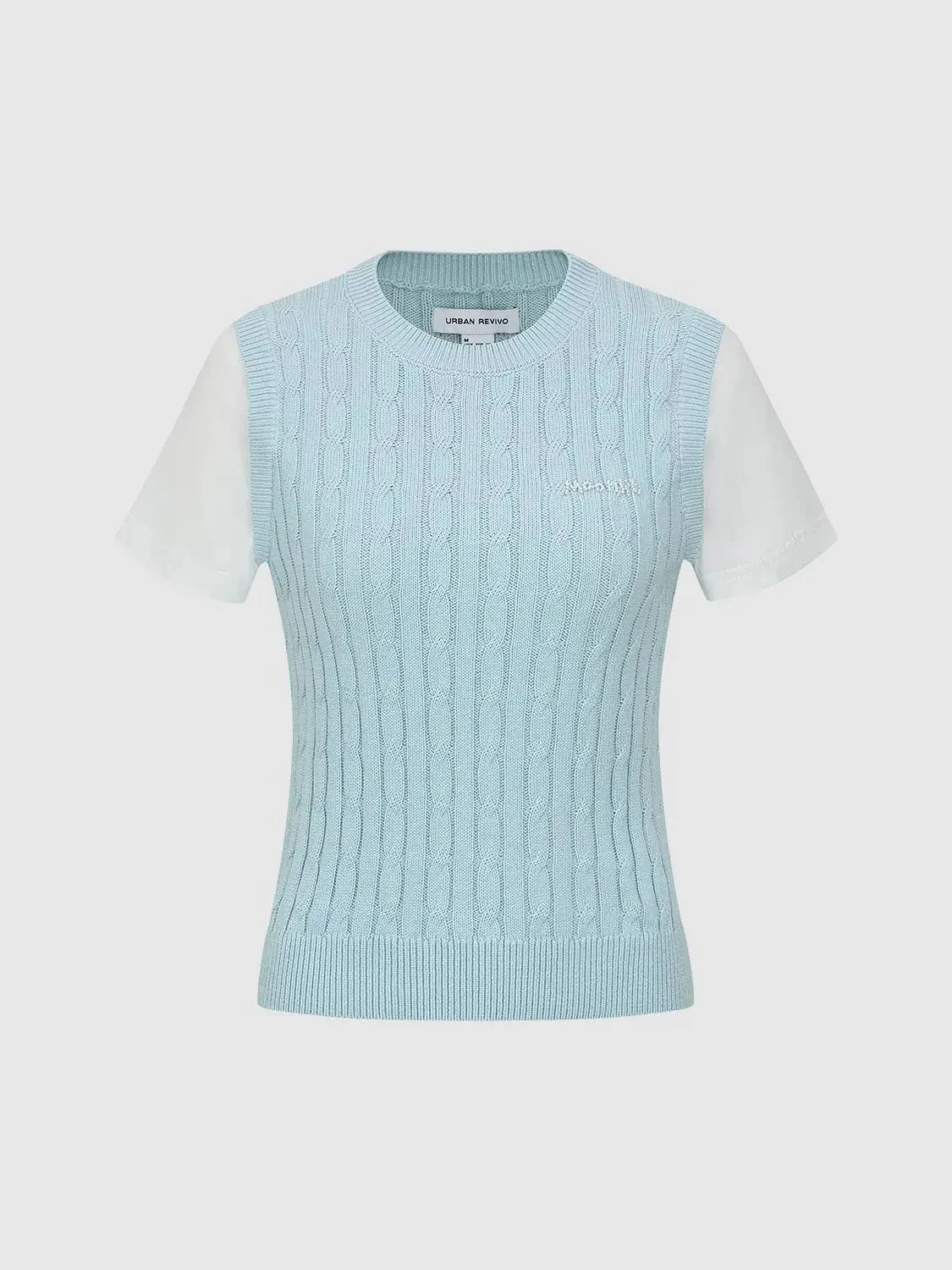 10856-cotton-2-in-1-contrast-cable-knit-t-shirts-7.webp Cotton 2 In 1 Contrast Cable Knit T Shirts
