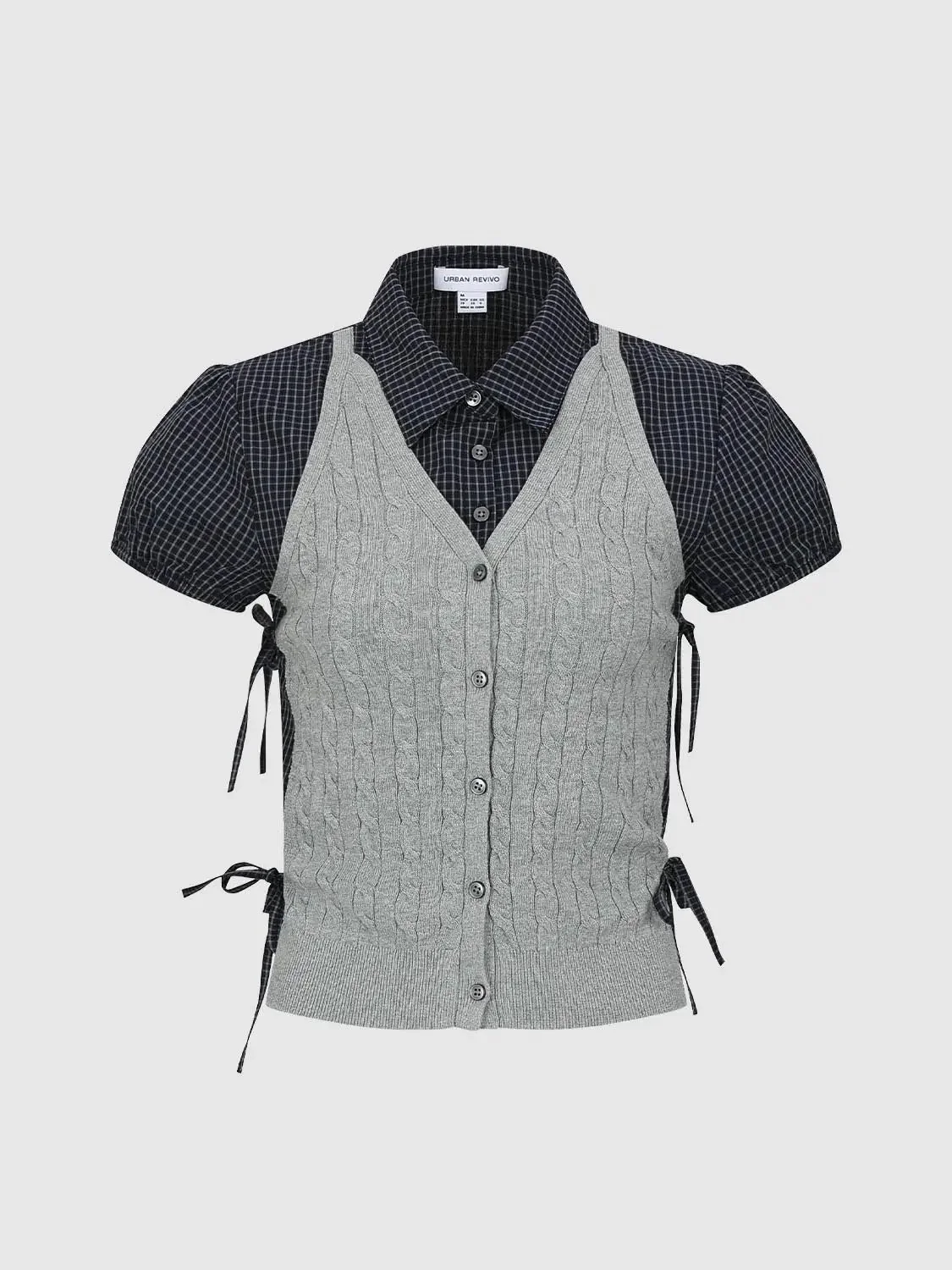 10874-contrast-bow-knitted-cotton-2-in-1-t-shirts-7.webp Contrast Bow Knitted Cotton 2 In 1 T Shirts