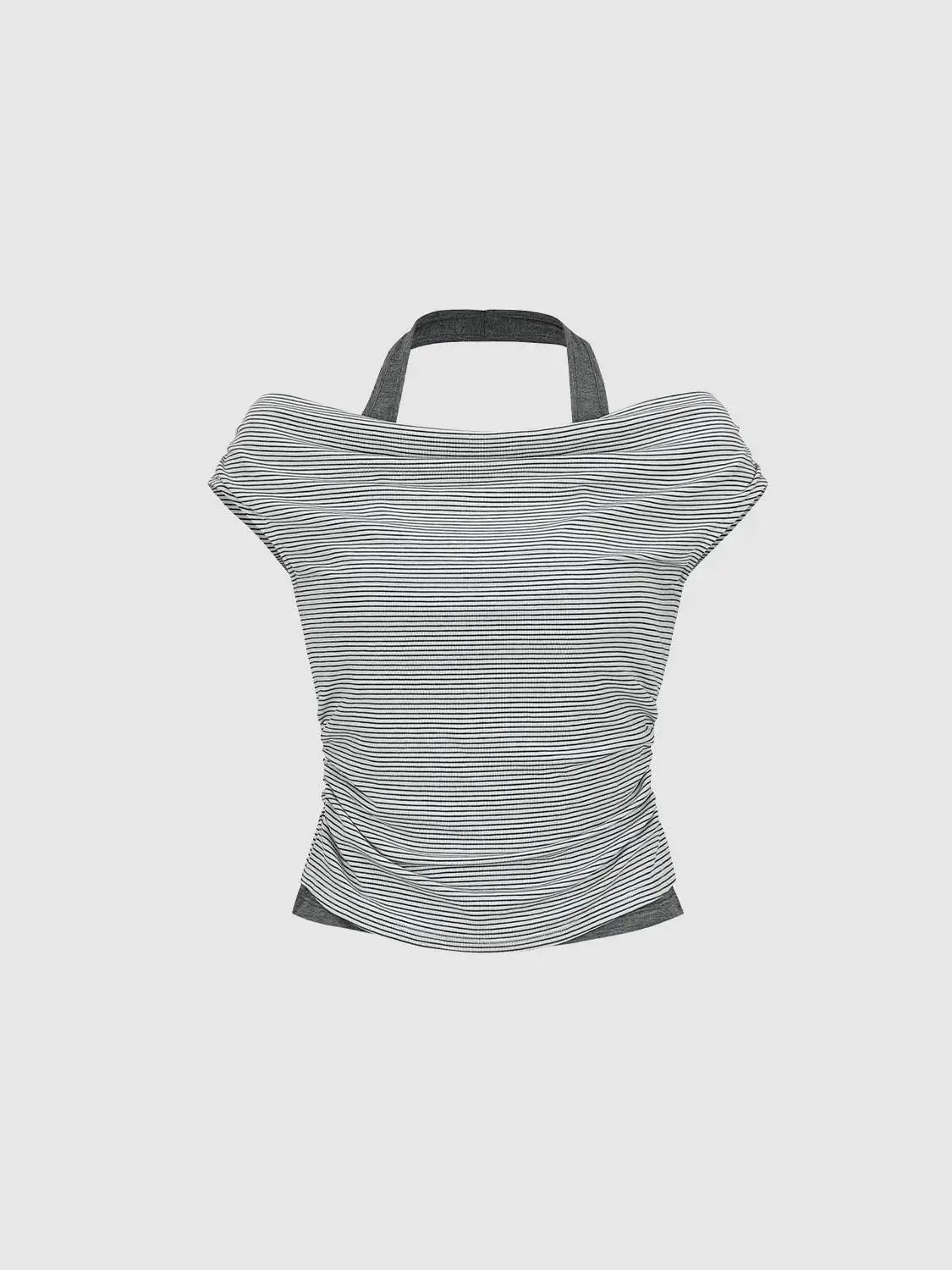10913-lyocell-blend-2-in-1-contrast-halter-sleeveless-t-shirt-7.webp Lyocell Blend 2 In 1 Contrast Halter Sleeveless T Shirt