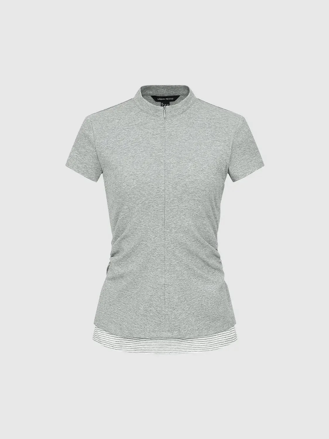 10923-cotton-ruched-2-in-1-nipped-waist-t-shirts-7.webp Cotton Ruched 2 In 1 Nipped Waist T Shirts