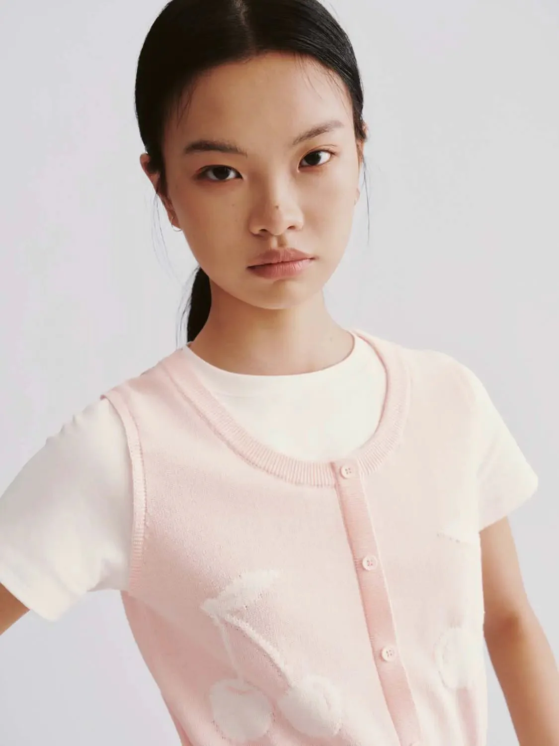 Cotton 2 In 1 Contrast Knitted T Shirts