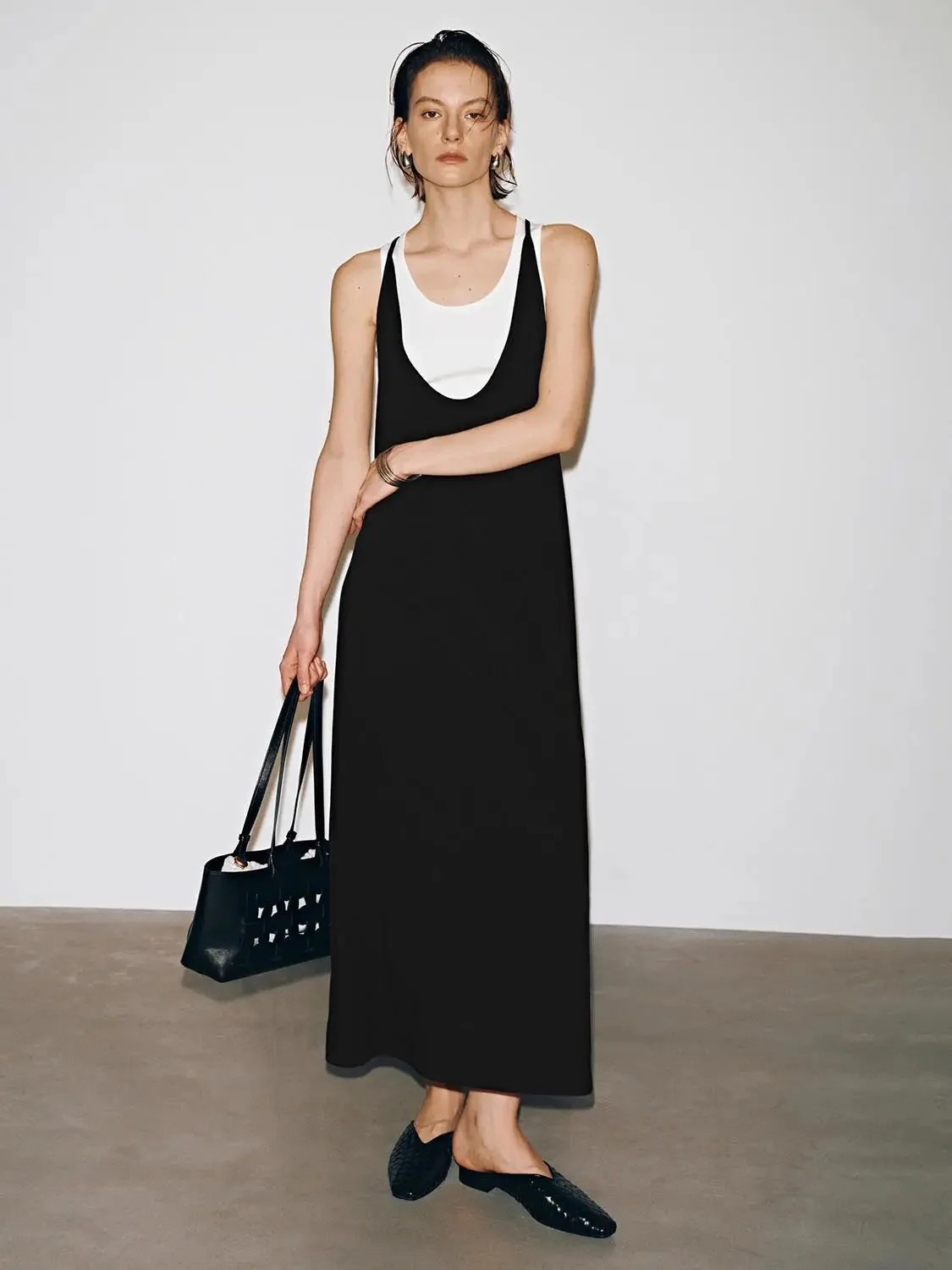 10946-2-in-1-sleeveless-a-line-viscose-cotton-blend-midi-dress-9.webp 2 In 1 Sleeveless A Line Viscose Cotton Blend Midi Dress