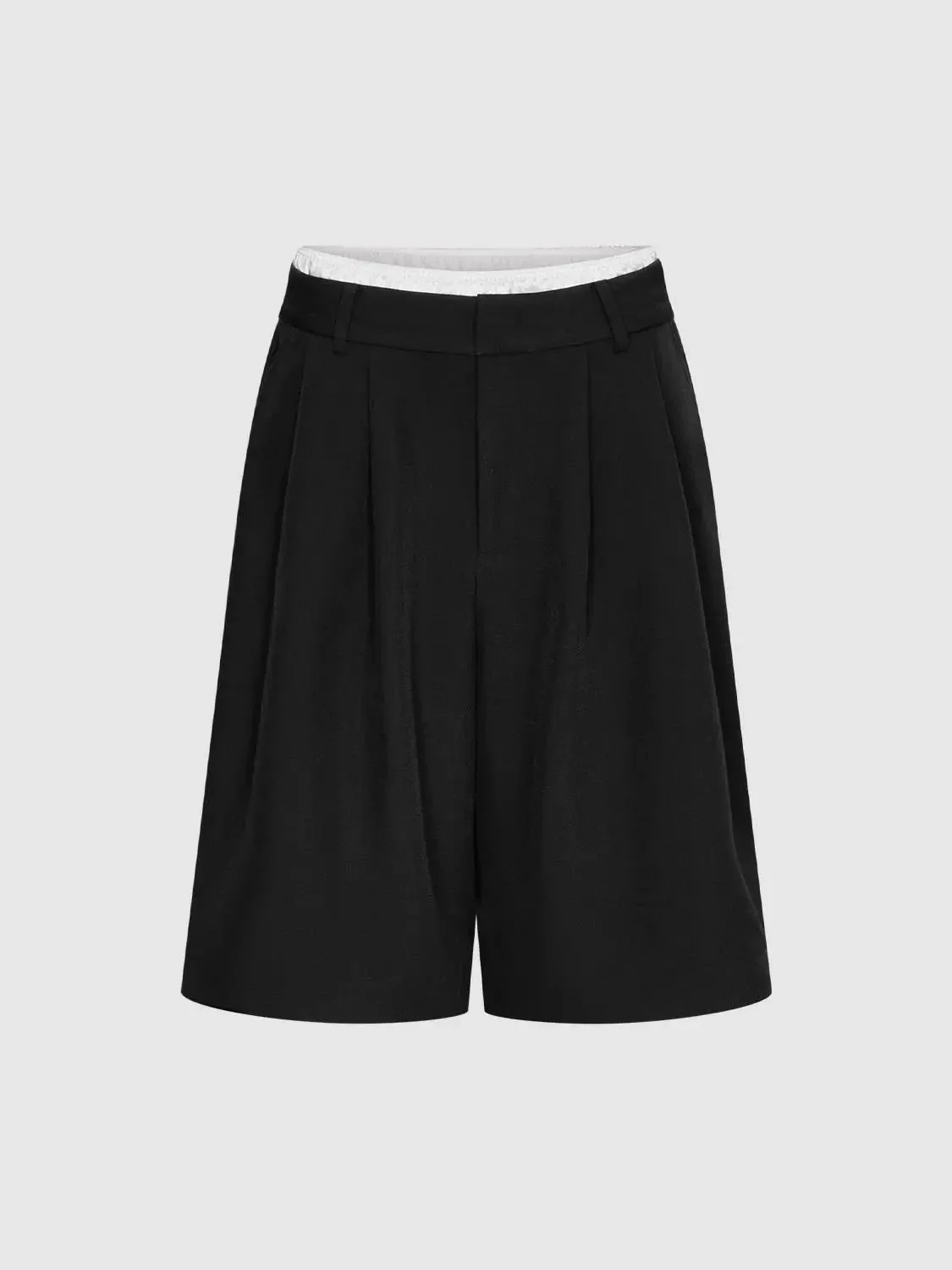10986-2-in-1-pleated-wide-leg-cropped-pants-for-everyday-wear-2.webp 2 In 1 Pleated Wide Leg Cropped Pants For Everyday Wear
