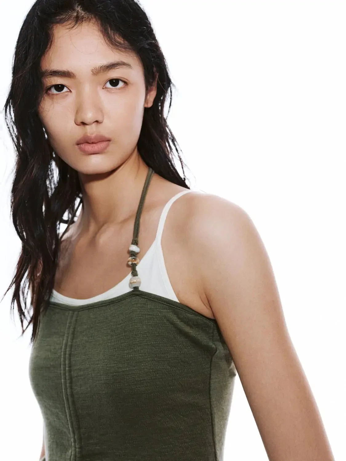 11012-2-in-1-halter-neck-shirring-detail-tank-tops-3.webp 2 In 1 Halter Neck Shirring Detail Tank Tops
