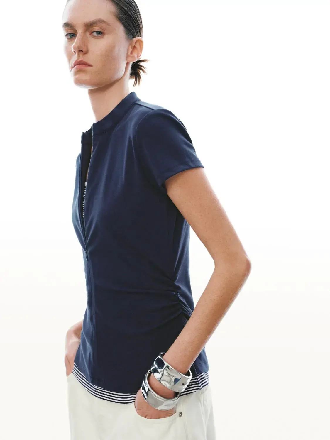 11029-nipped-waist-ruched-2-in-1-cotton-blend-t-shirt-2.webp Nipped-Waist Ruched 2 In 1 Cotton Blend T Shirt