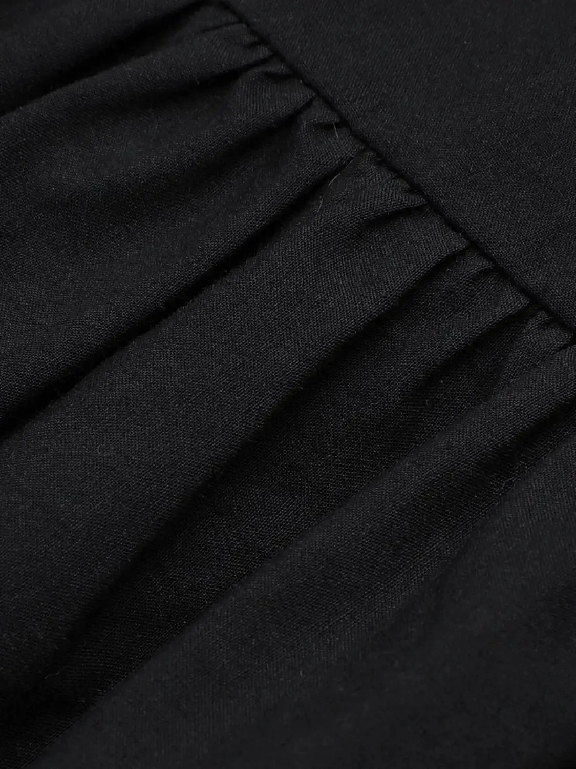 Shirring Detail Strappy Cotton Blend A-Line Midi Dresses