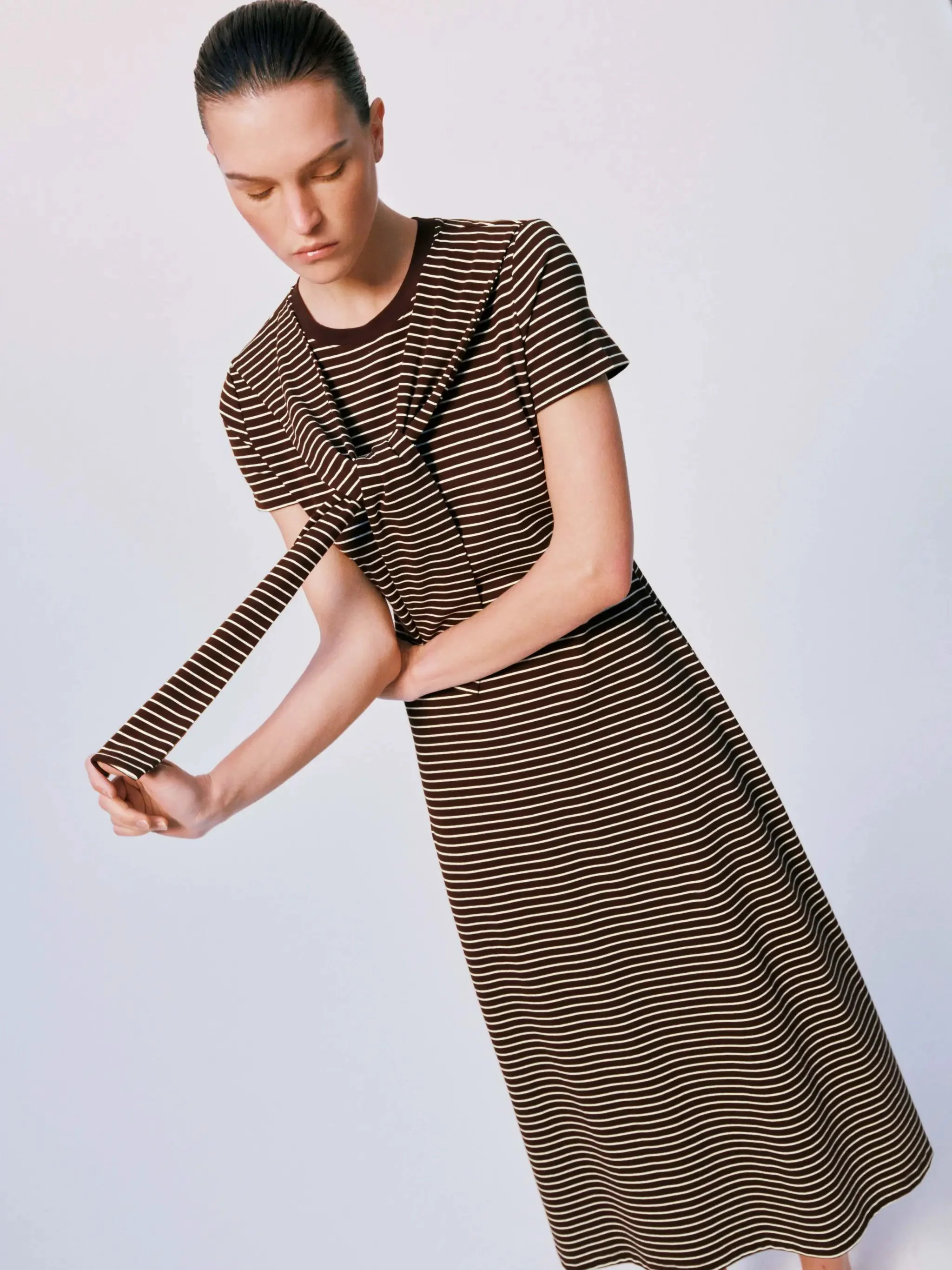 111-striped-shawl-detail-cotton-a-line-midi-dress-2.webp Striped Shawl-Detail Cotton A-Line Midi Dress