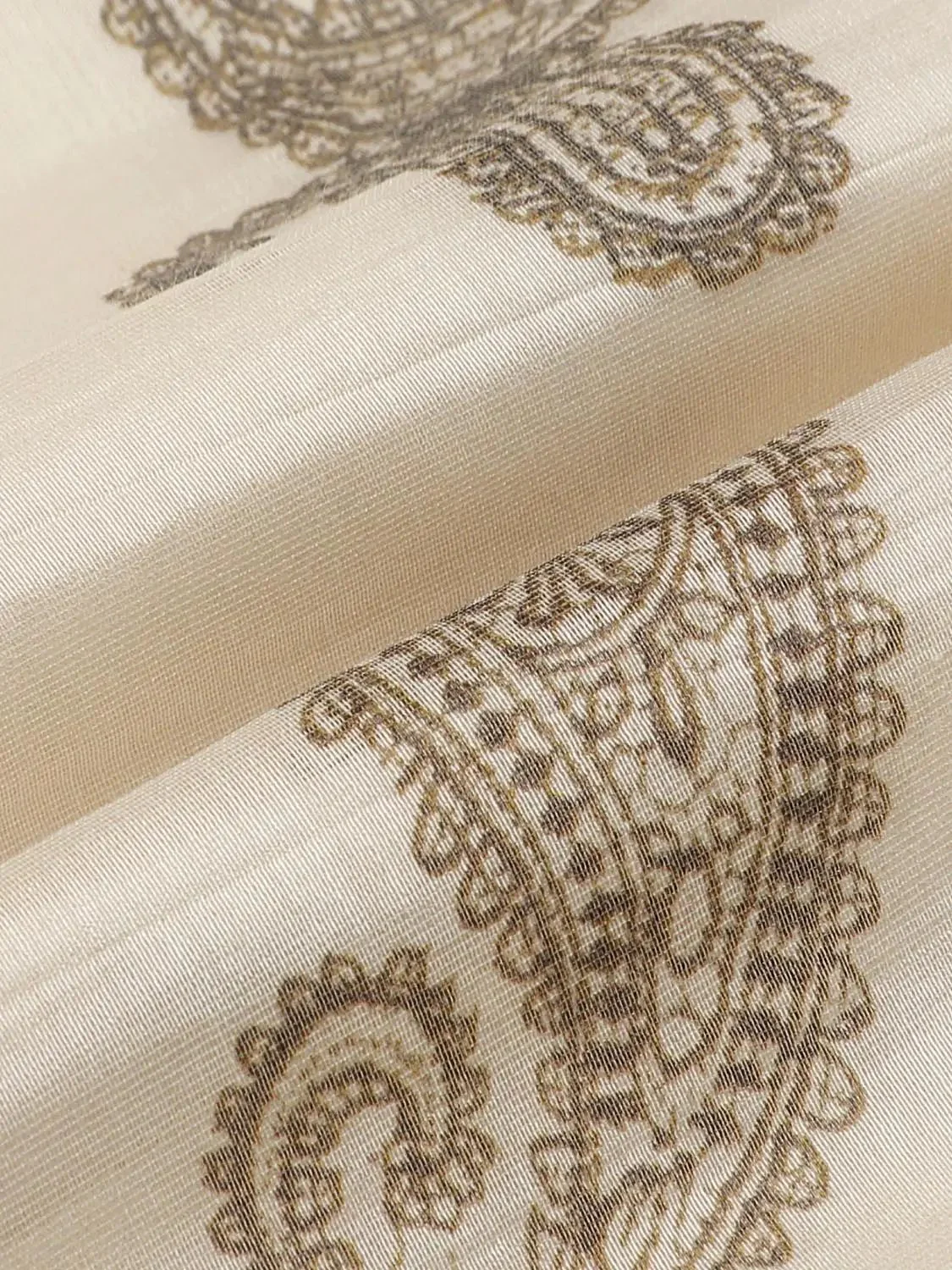 11100-beige-paisley-print-cotton-a-line-midi-dresses-3.webp Beige Paisley Print Cotton A-Line Midi Dresses