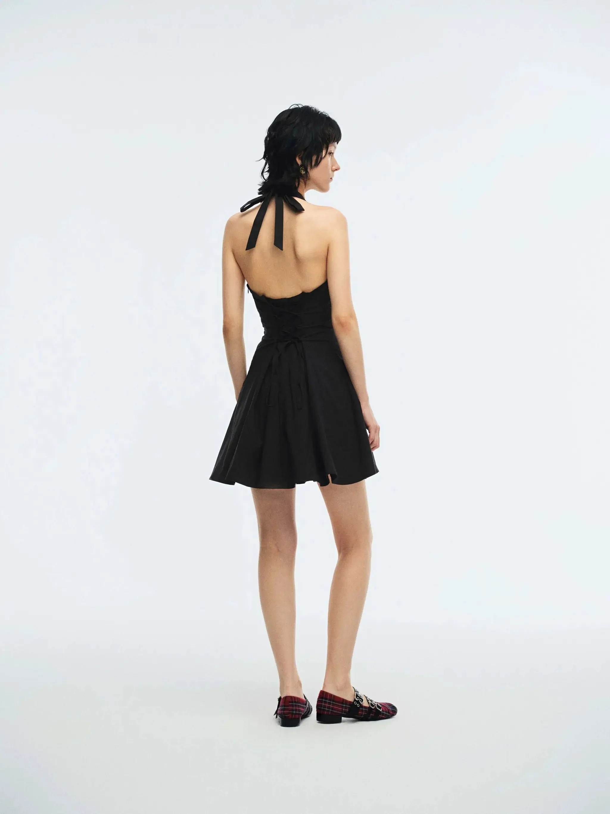 11106-cotton-blend-halter-neck-a-line-mini-dresses-6.webp Cotton Blend Halter Neck A-line Mini Dresses