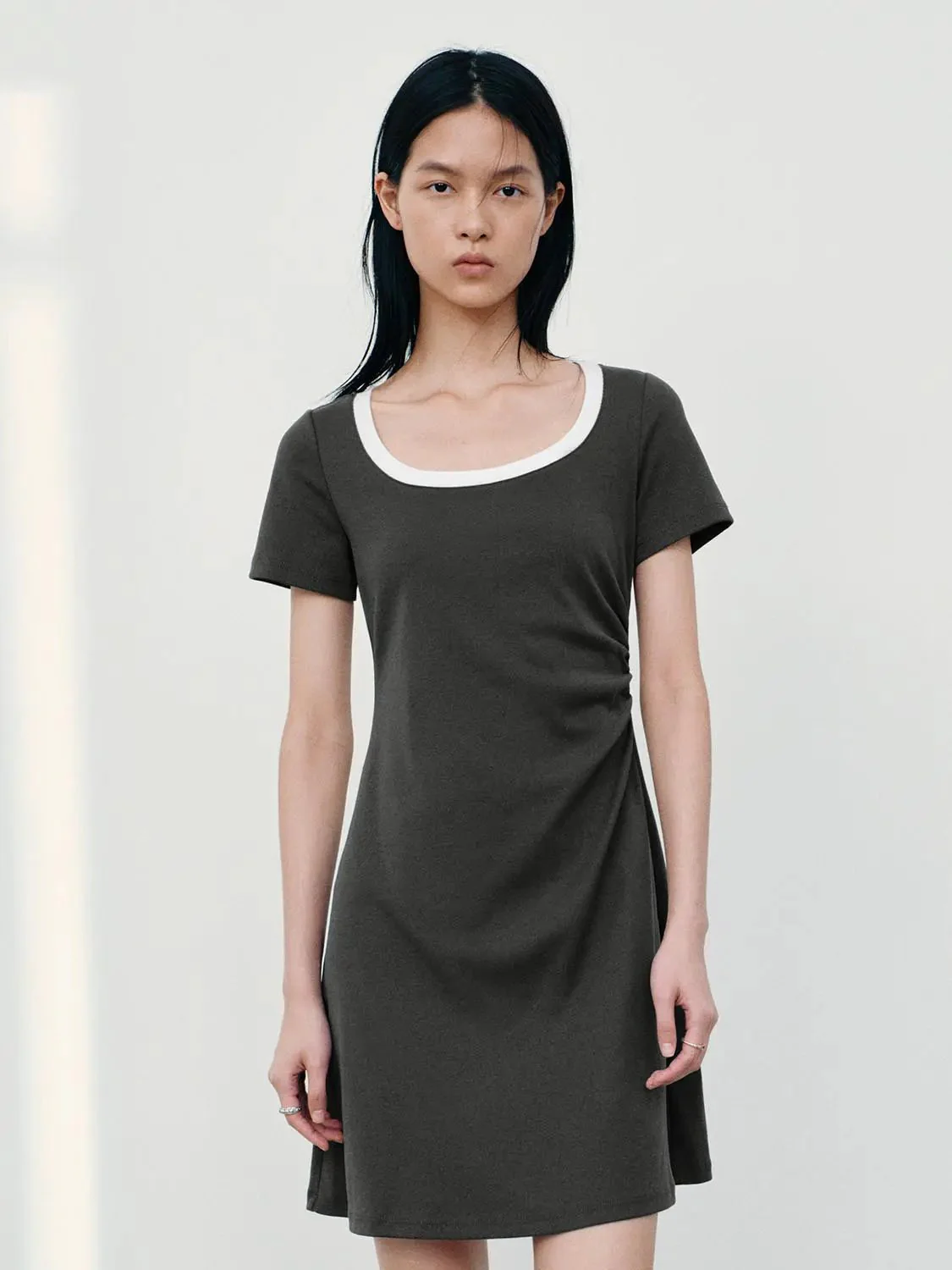 11184-cotton-blend-aline-scoop-neck-short-sleeve-dresses-1.webp Cotton Blend Aline Scoop Neck Short Sleeve Dresses