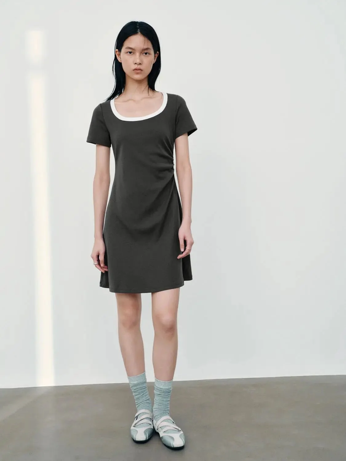 11184-cotton-blend-aline-scoop-neck-short-sleeve-dresses-5.webp Cotton Blend Aline Scoop Neck Short Sleeve Dresses