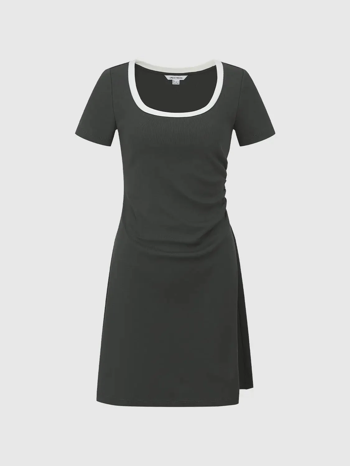 11184-cotton-blend-aline-scoop-neck-short-sleeve-dresses-7.webp Cotton Blend Aline Scoop Neck Short Sleeve Dresses