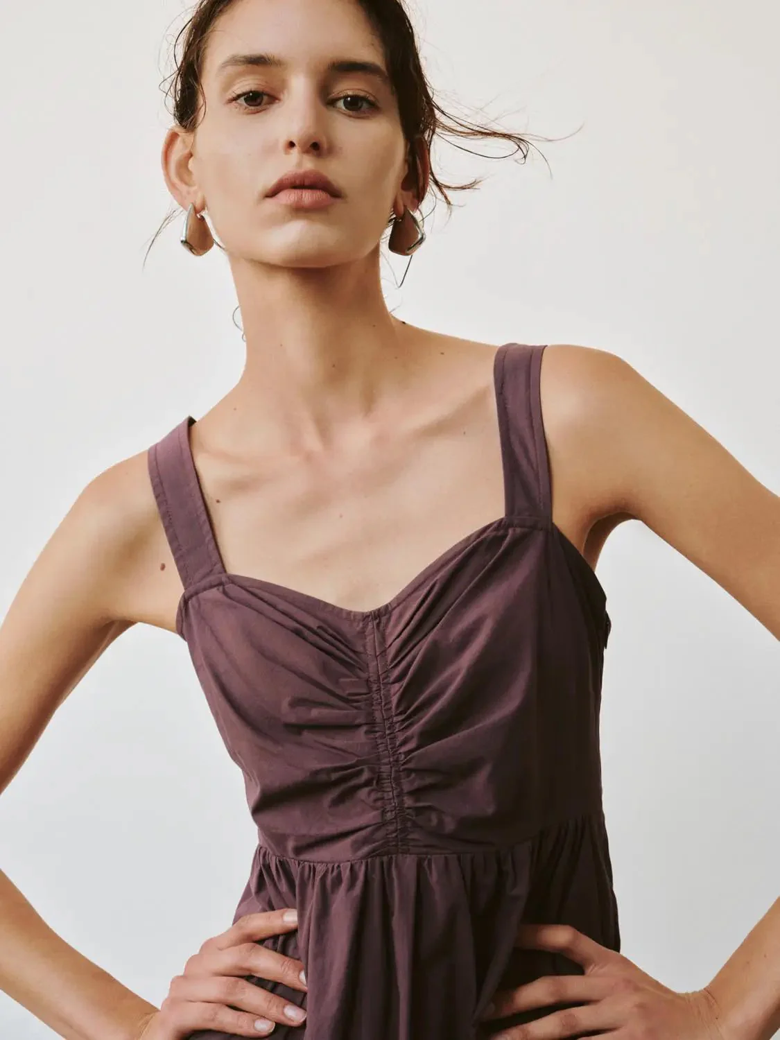 11238-strappy-shirred-a-line-midi-dresses-for-everyday-and-evening-wear-3.webp Strappy Shirred A-Line Midi Dresses For Everyday And Evening Wear