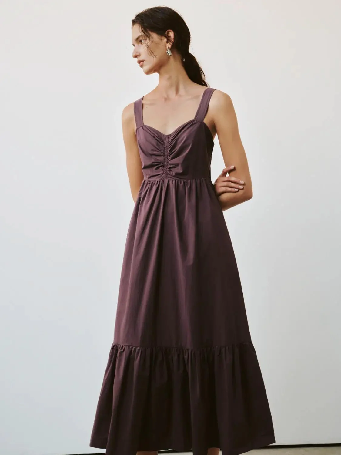 11238-strappy-shirred-a-line-midi-dresses-for-everyday-and-evening-wear-5.webp Strappy Shirred A-Line Midi Dresses For Everyday And Evening Wear