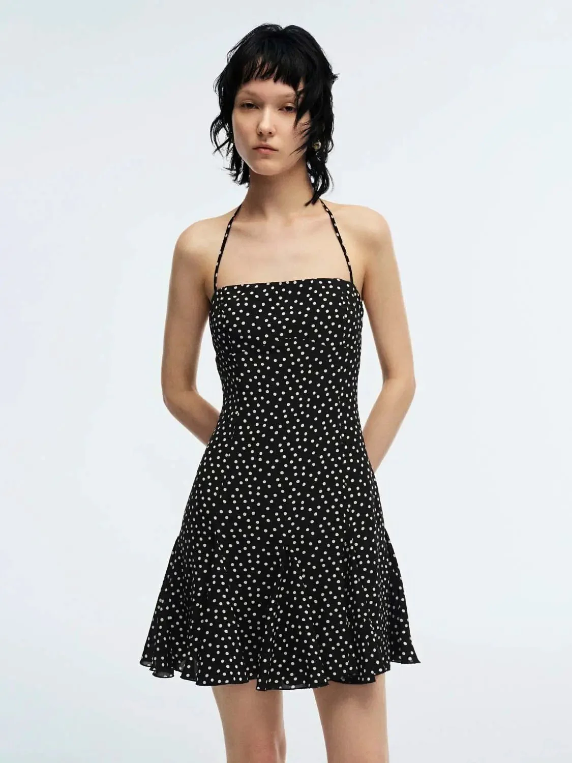 11249-polka-dot-halter-neck-a-line-midi-dresses-everyday-1.webp Polka Dot Halter Neck A-Line Midi Dresses Everyday