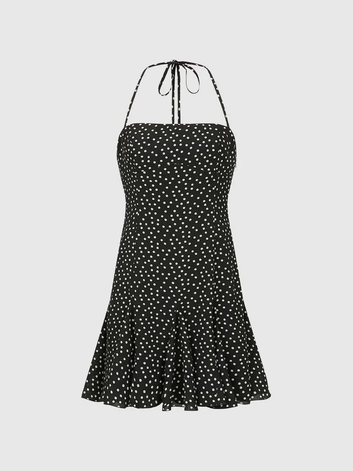 11249-polka-dot-halter-neck-a-line-midi-dresses-everyday-7.webp Polka Dot Halter Neck A-Line Midi Dresses Everyday