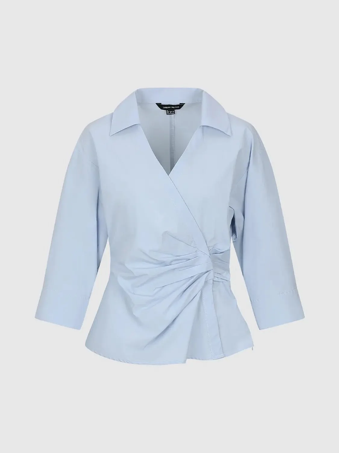 1128-v-neck-ruched-cropped-overhead-shirts-15.webp V-Neck Ruched Cropped Overhead Shirts