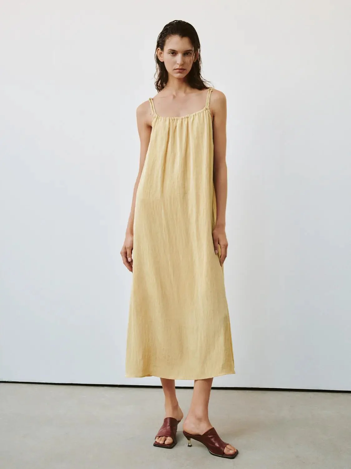 Strappy A Line Midi Dresses Elegant Everyday Party Dresses