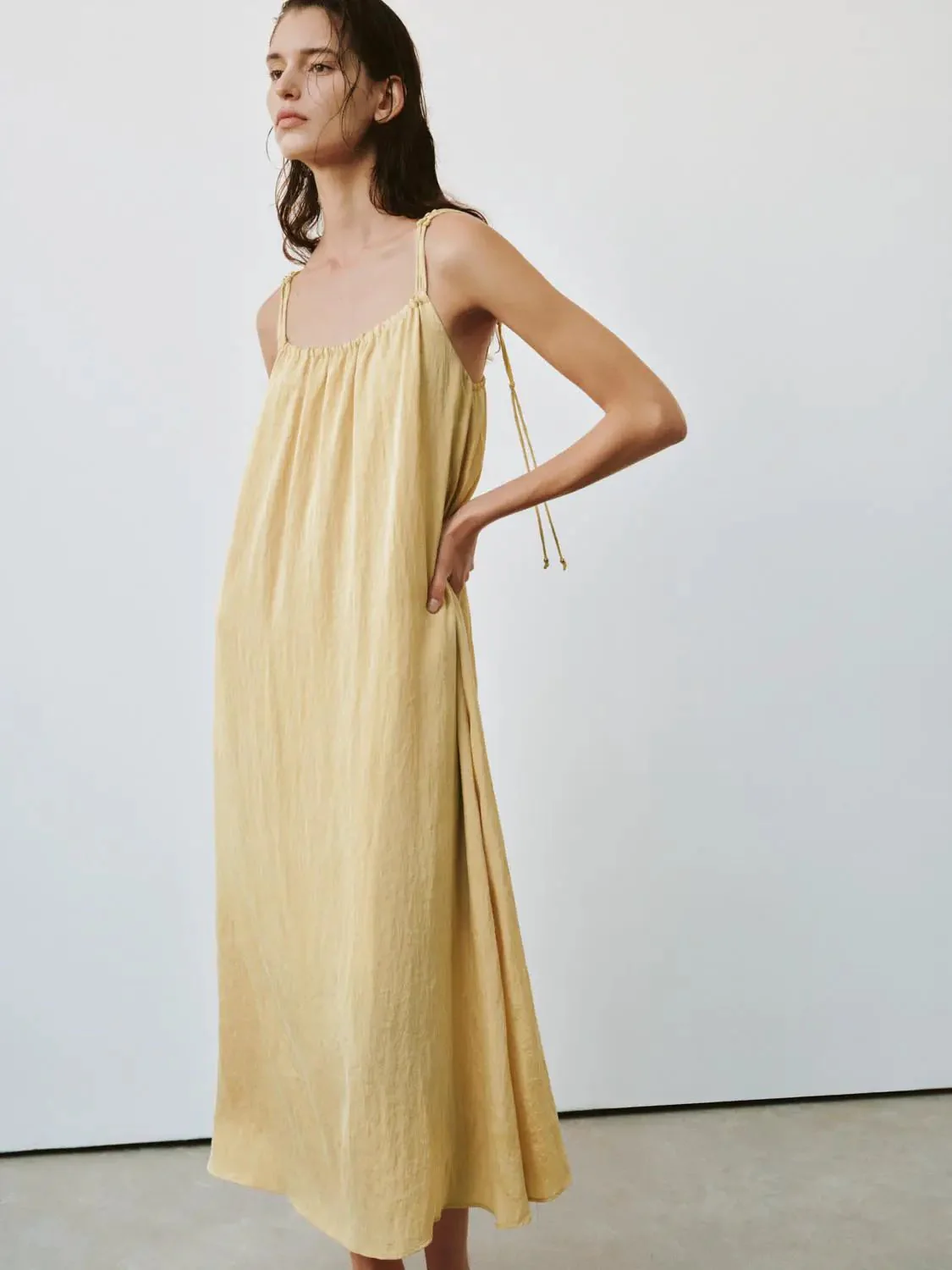 Strappy A Line Midi Dresses Elegant Everyday Party Dresses