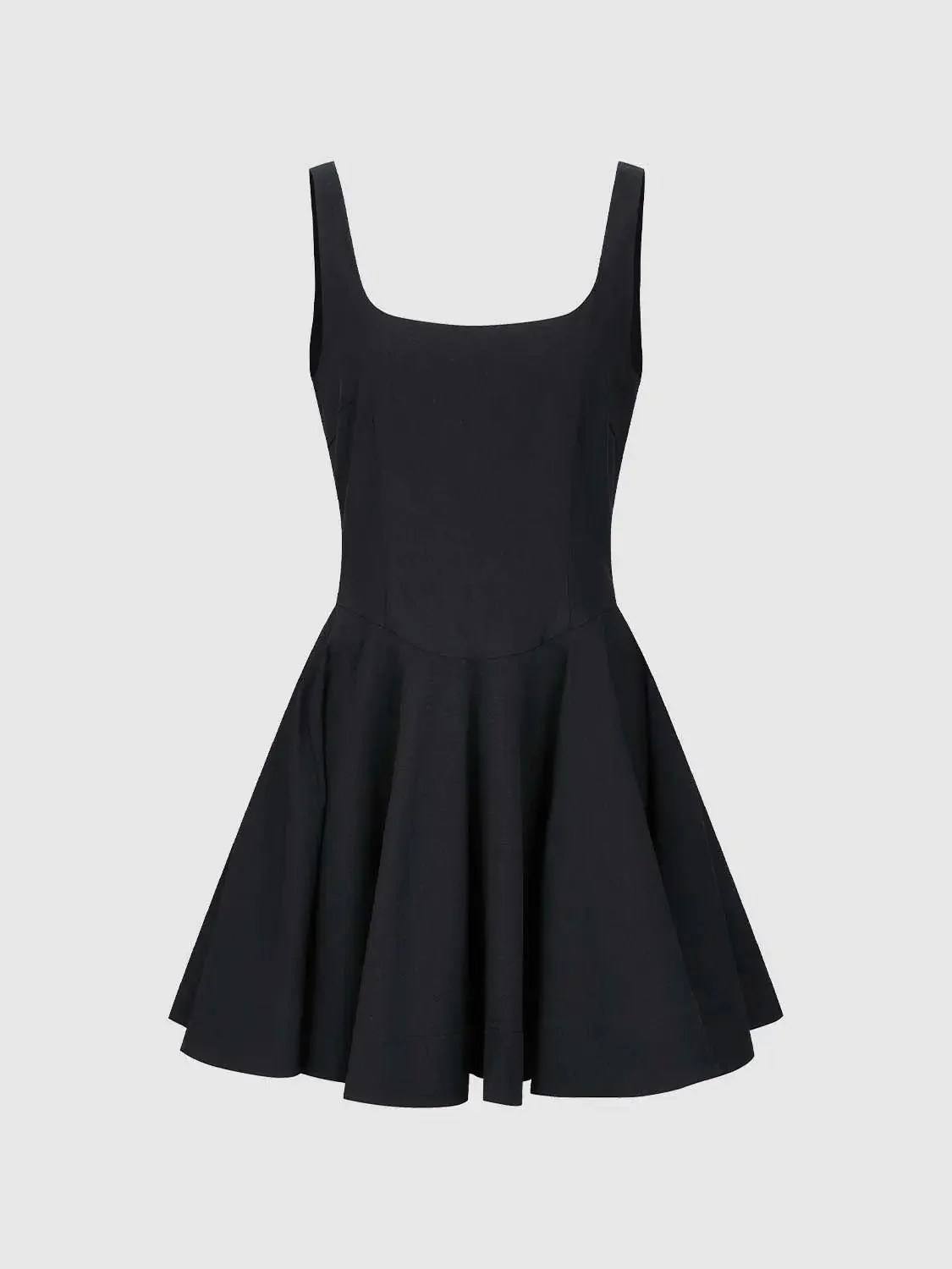 Strappy Stretch Nipped-Waist A-Line Dresses