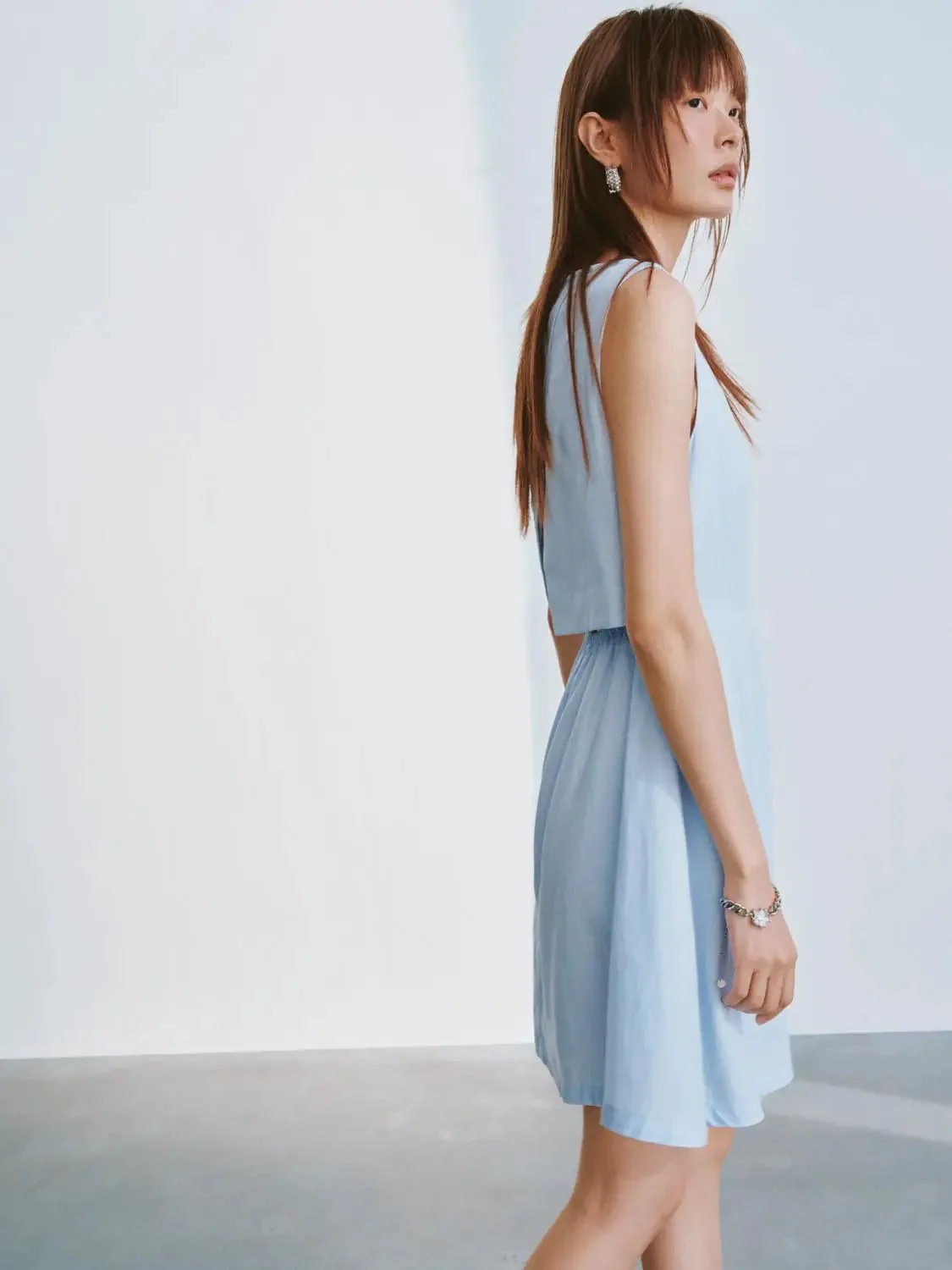 Square Neck Strappy A-Line Mini Dresses Casual Summer Party