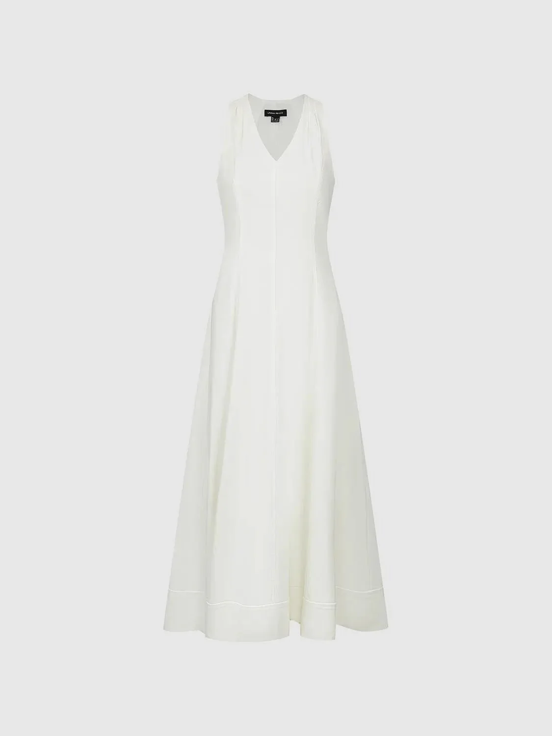 11404-viscose-blend-v-neck-sleeveless-seamed-a-line-midi-dresses-7.webp Viscose Blend V Neck Sleeveless Seamed A Line Midi Dresses