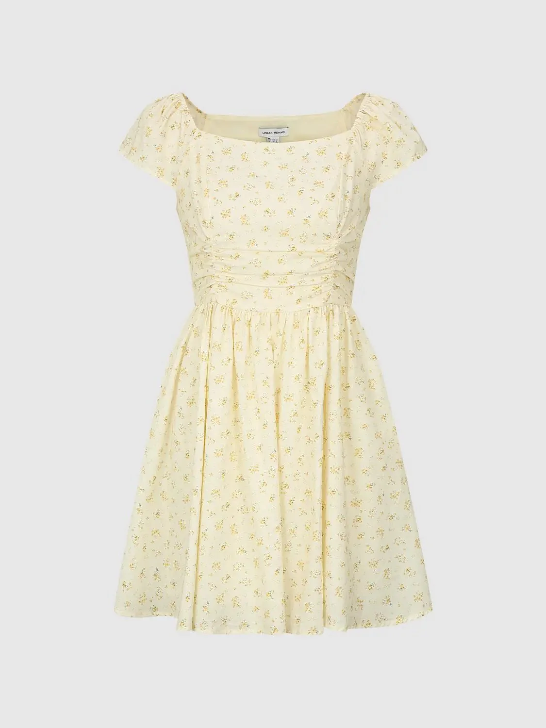 11416-cotton-puff-sleeve-shirred-printed-midi-dress-7.webp Cotton Puff Sleeve Shirred Printed Midi Dress