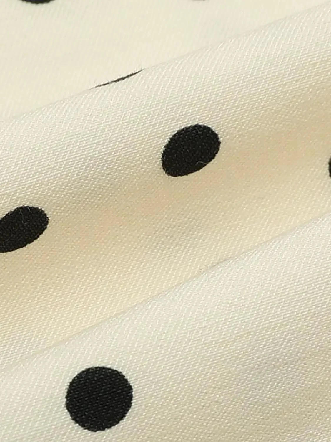 Polka Dot Viscose Blend A-Line Midi Dress