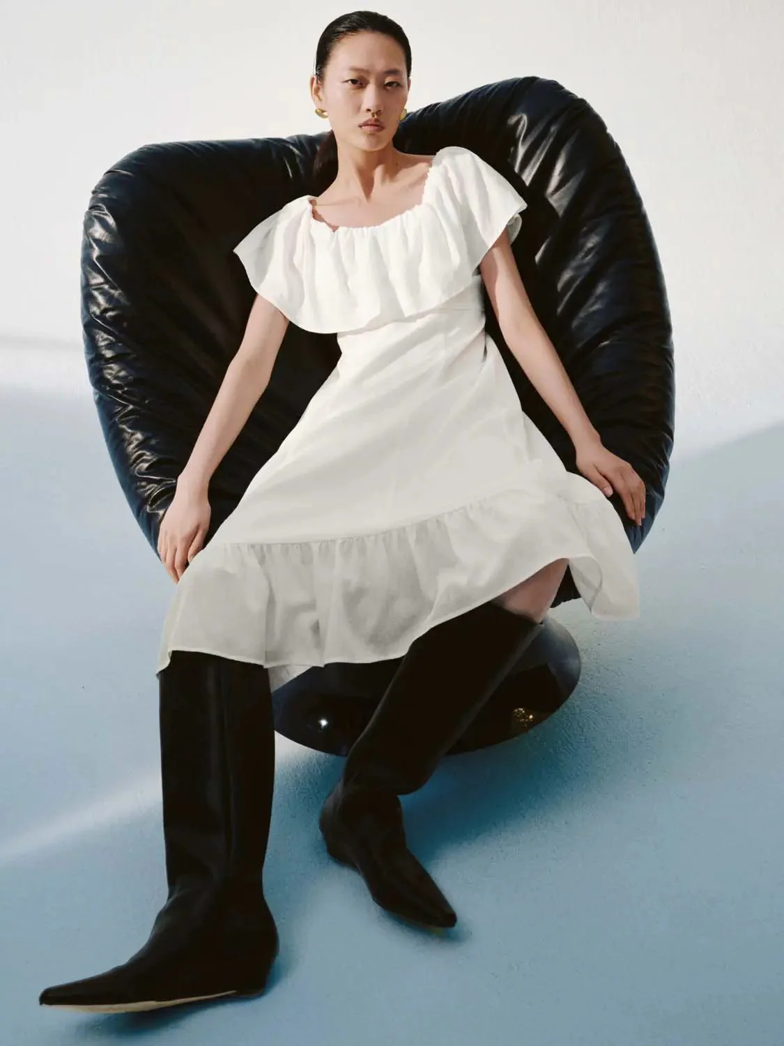 11497-lyocell-foldover-one-shoulder-ruffle-aline-midi-dress-2.webp Lyocell Foldover One Shoulder Ruffle Aline Midi Dress