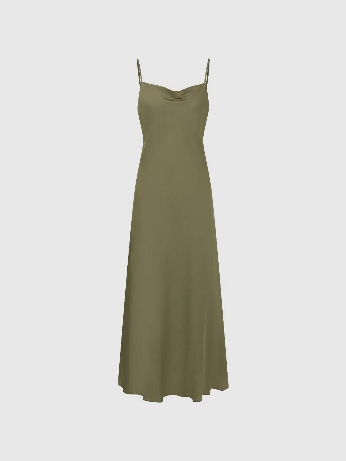 Elegant Strappy A Line Midi Synthetic Fabric Dresses
