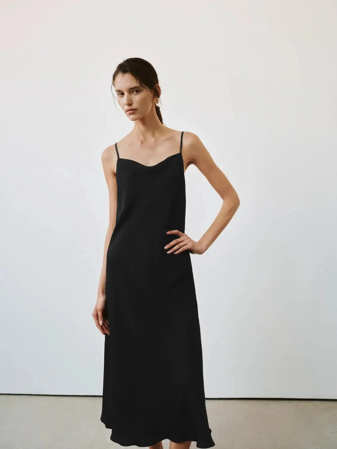 Elegant Strappy A Line Midi Synthetic Fabric Dresses