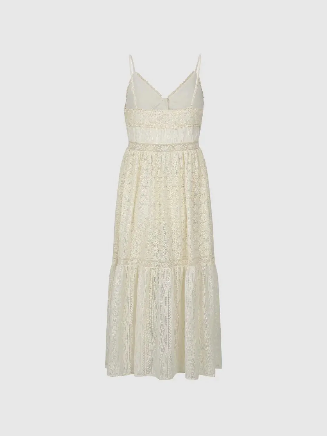 Elegant Lace Strappy A Line Maxi Dresses