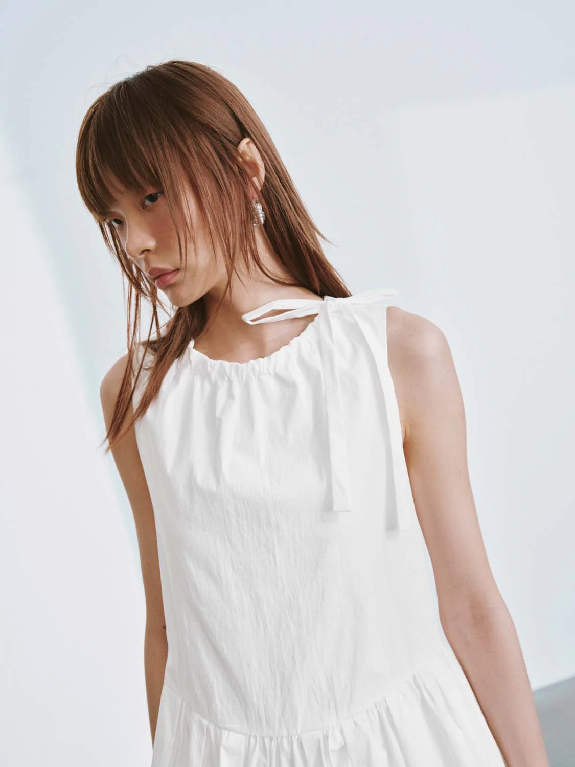 11576-shirring-detail-cotton-sleeveless-a-line-midi-dress-3.webp Shirring Detail Cotton Sleeveless A Line Midi Dress